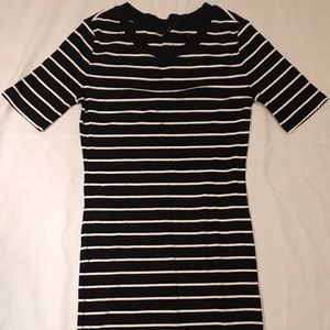 Black & white strapped dress